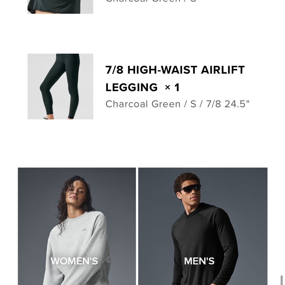 Alo airlift leggins 7/8 size s